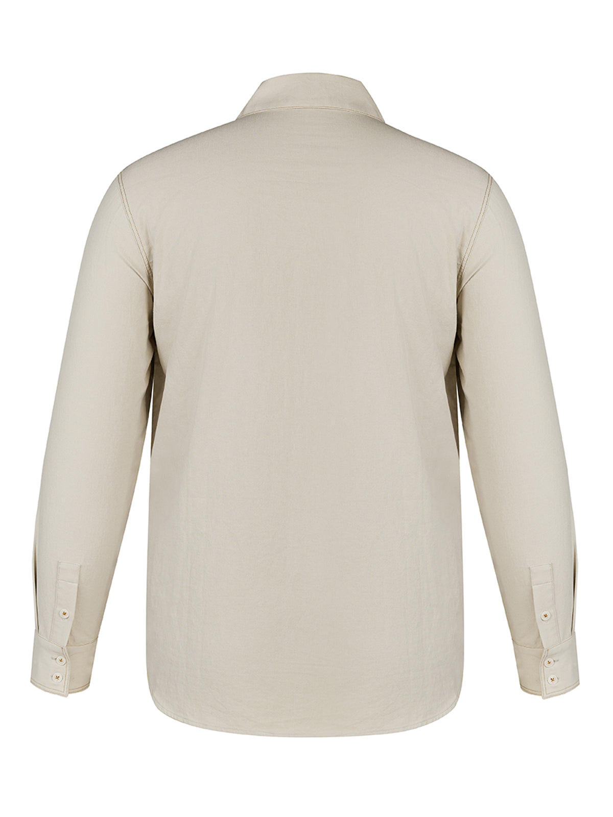 Beige Herrenhemd Karo – Reverskragen