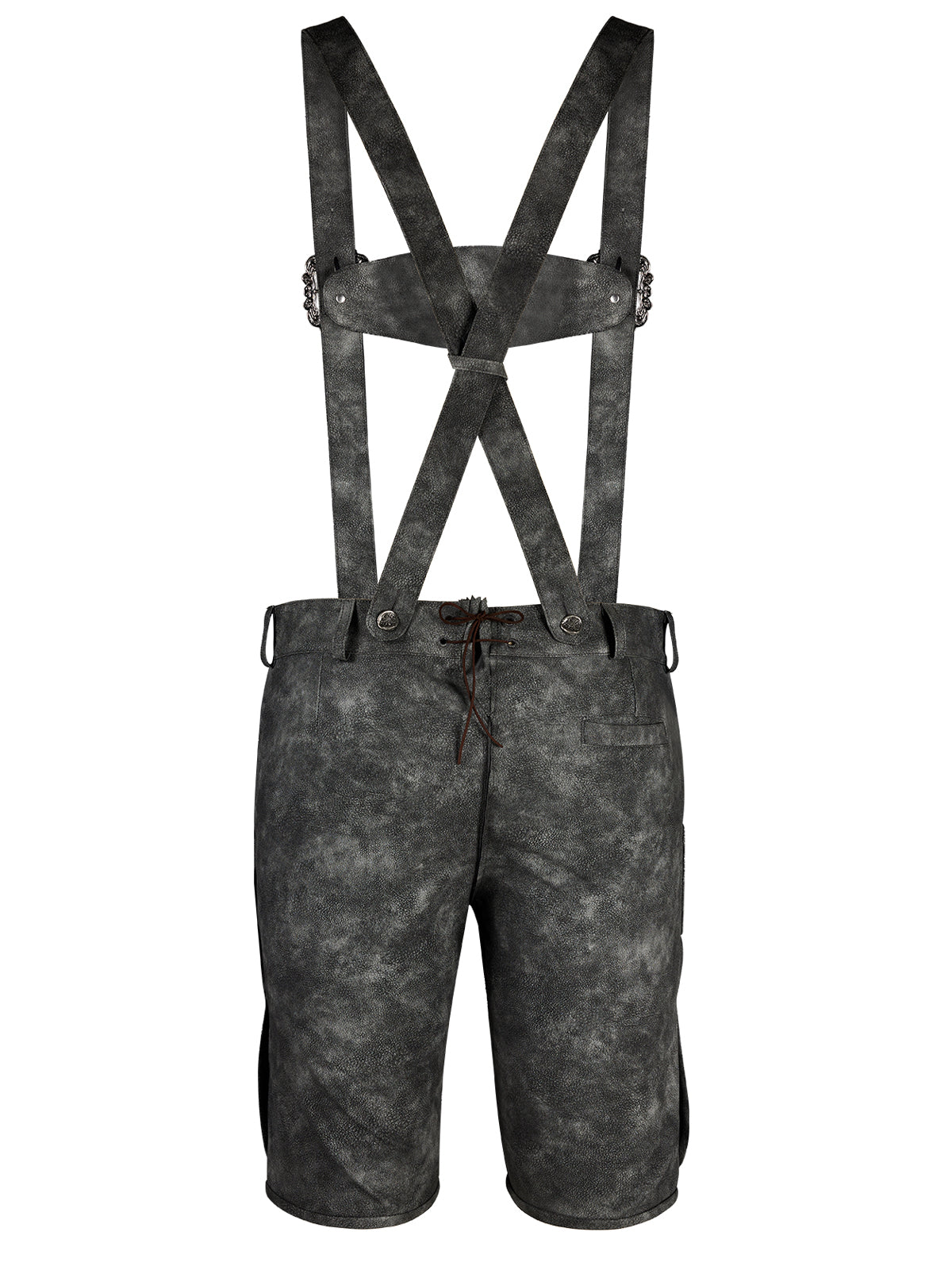 Grau Lederhose Norman – Stickereien