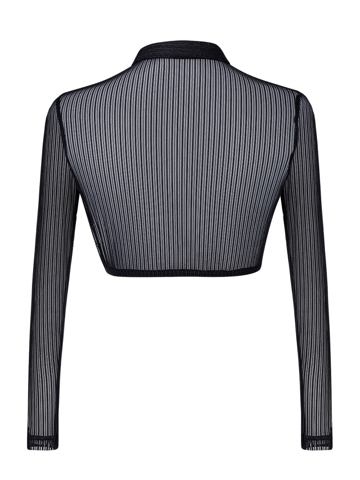Liss Damen Dirndlbluse in schwarz mit Langarm und hochgeschlossenem Kragen
