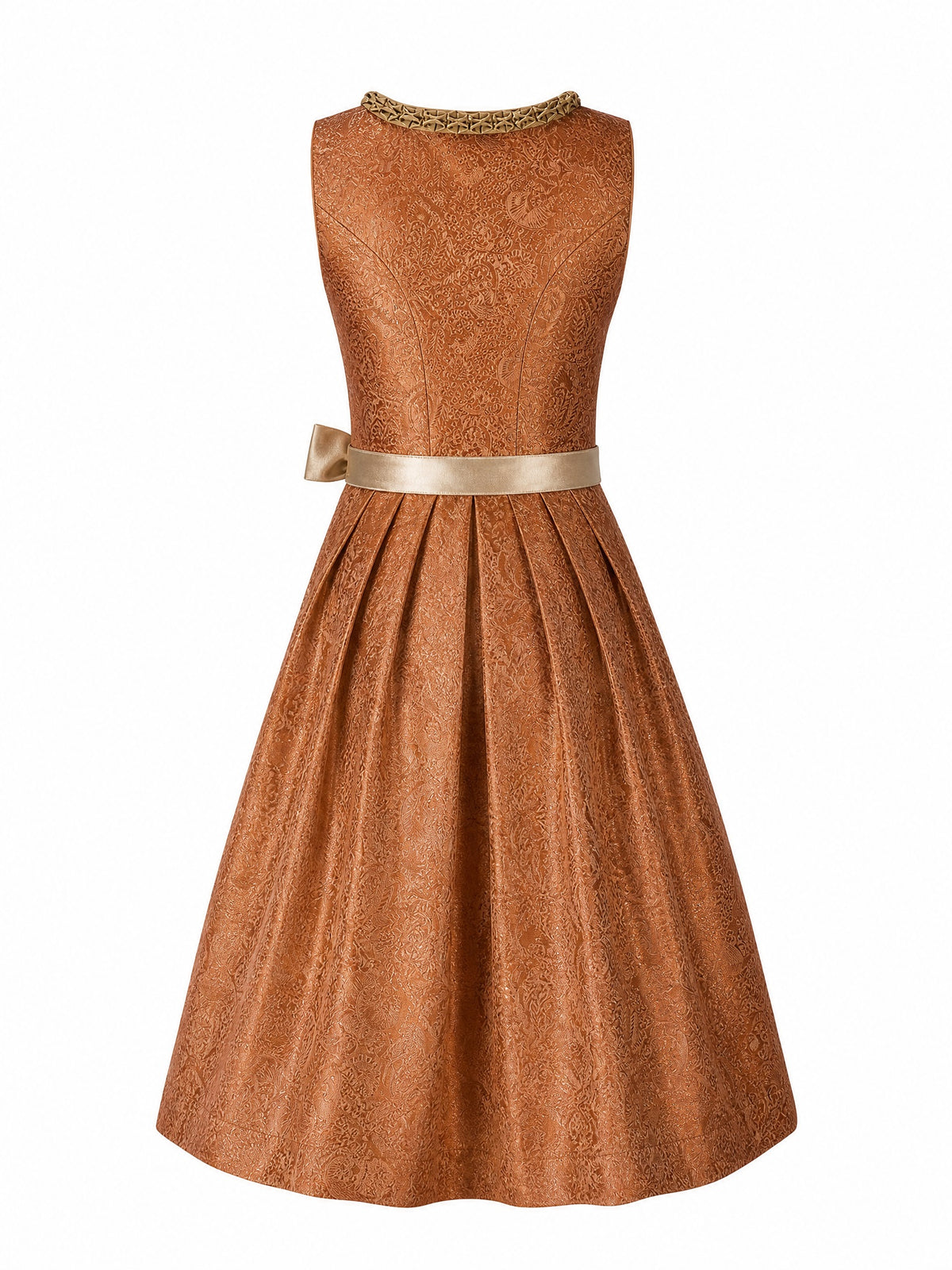Dirndl Emma in Sienabraun mit Champagner Sch¨¹rze - R¨¹ckansicht