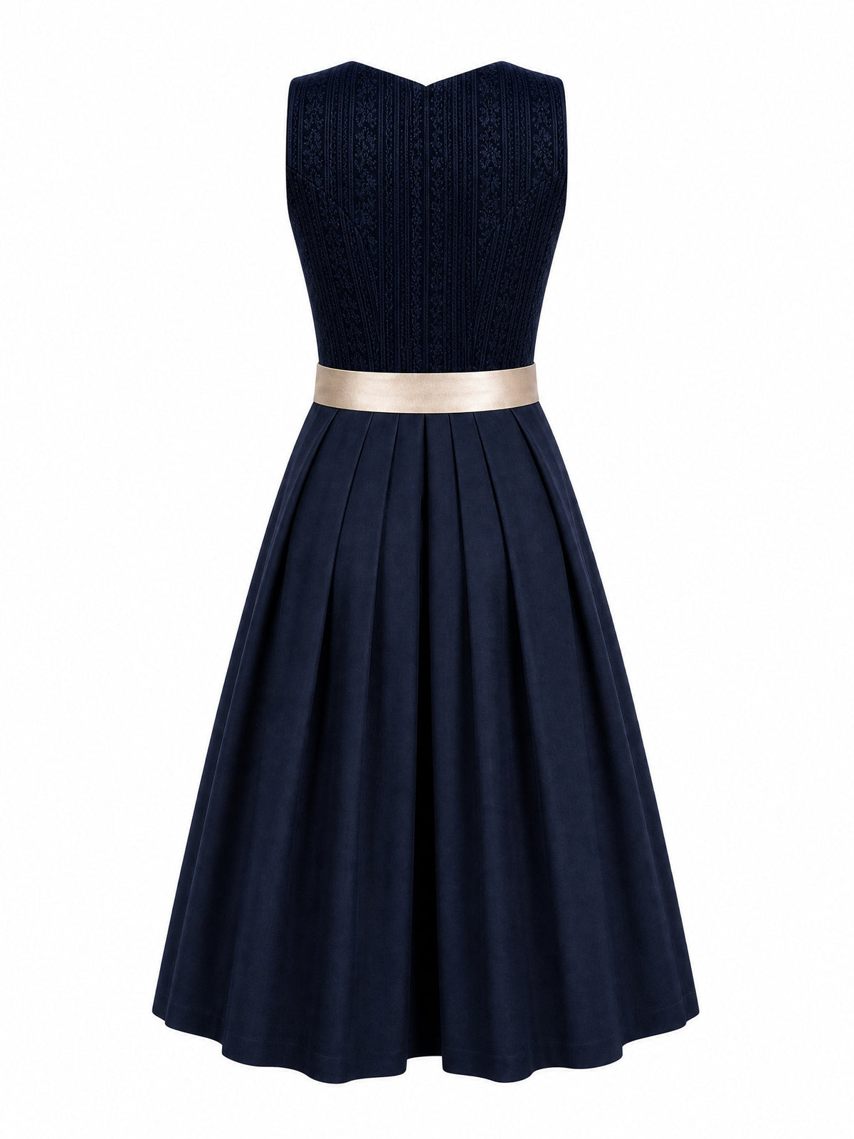 Dirndl Greta in Mitternachtsblau mit Champagner Sch¨¹rze - R¨¹ckansicht