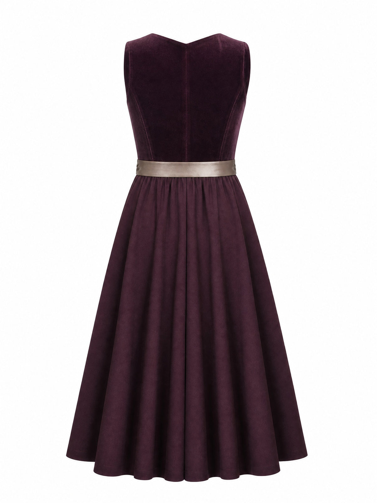 Dirndl Hanna in Brombeere mit Taupe Sch¨¹rze - R¨¹ckansicht