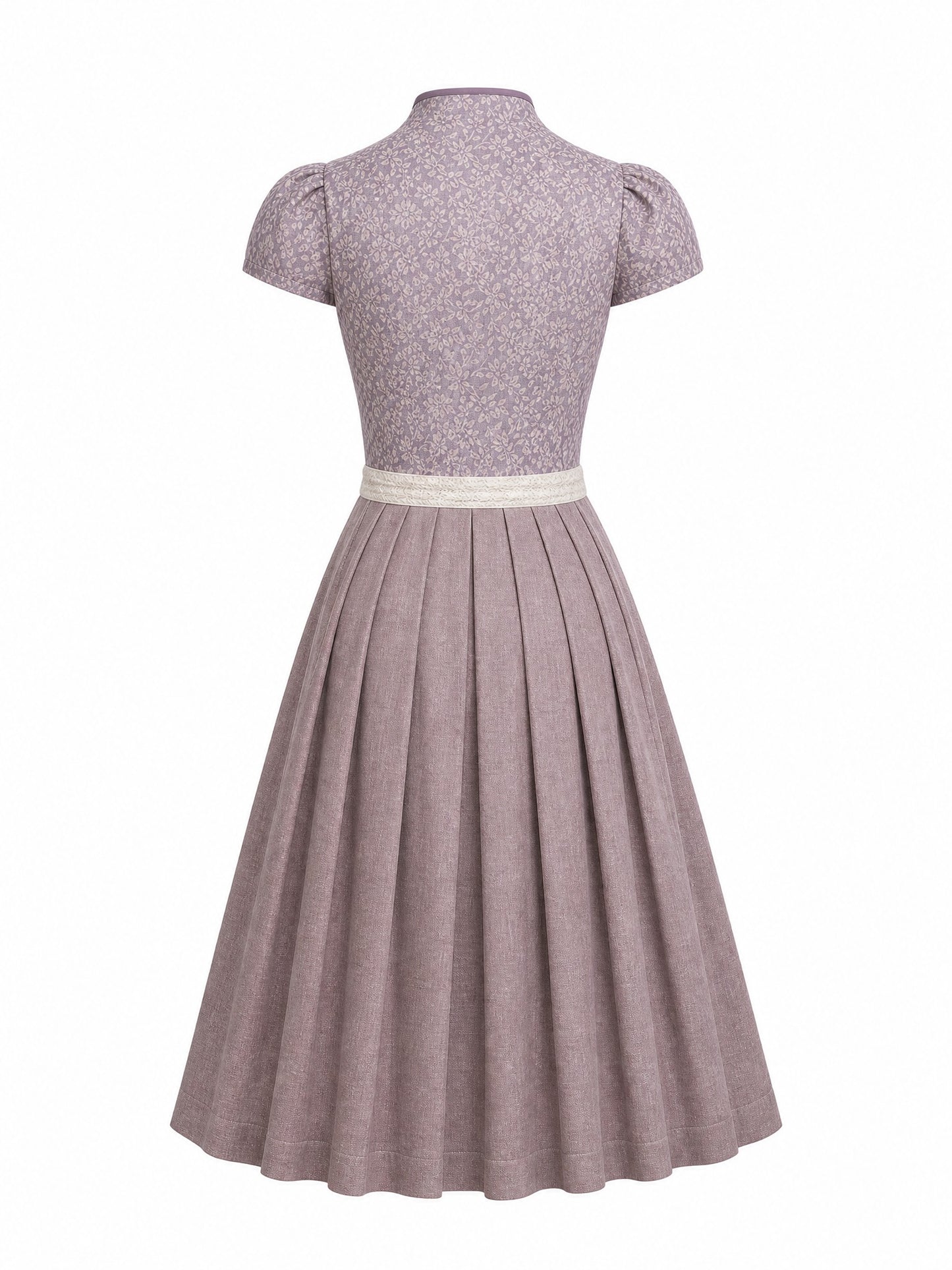Dirndl Leni in Beigegrau mit Champagner Sch¨¹rze - R¨¹ckansicht