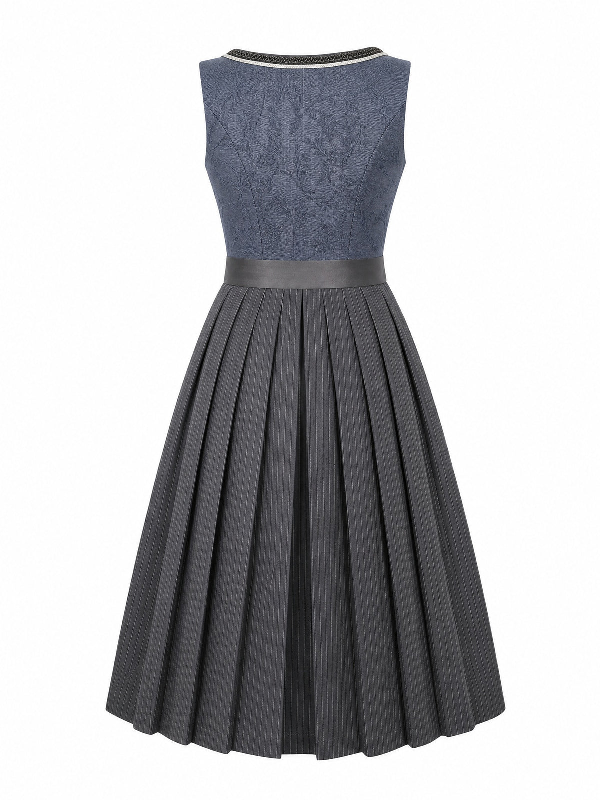 Dirndl Nela in Stahlblau mit Sturmgrau Sch¨¹rze - R¨¹ckansicht