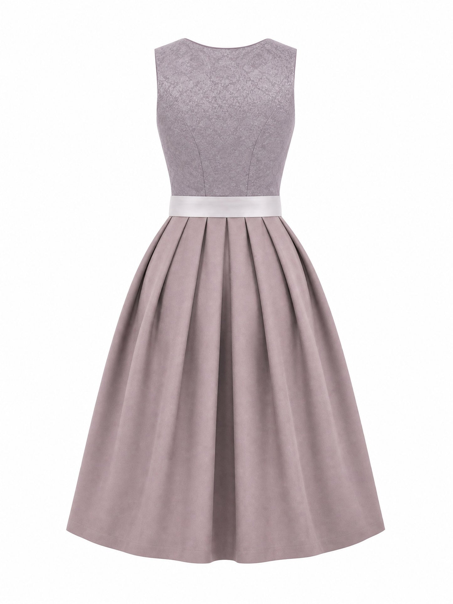 Dirndl Vera in Alt-Lavendel mit Elfenbein Sch¨¹rze - R¨¹ckansicht