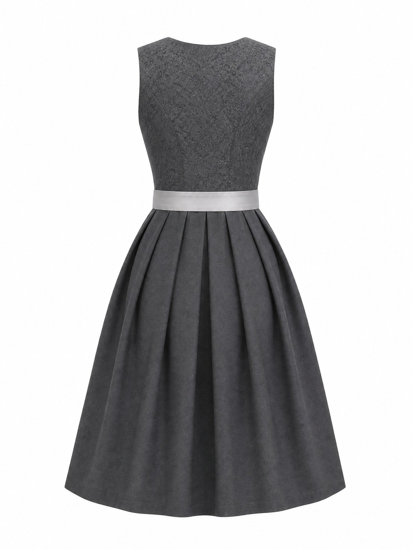 Dirndl Yara in Graphit mit Perlgrau Sch¨¹rze - R¨¹ckansicht