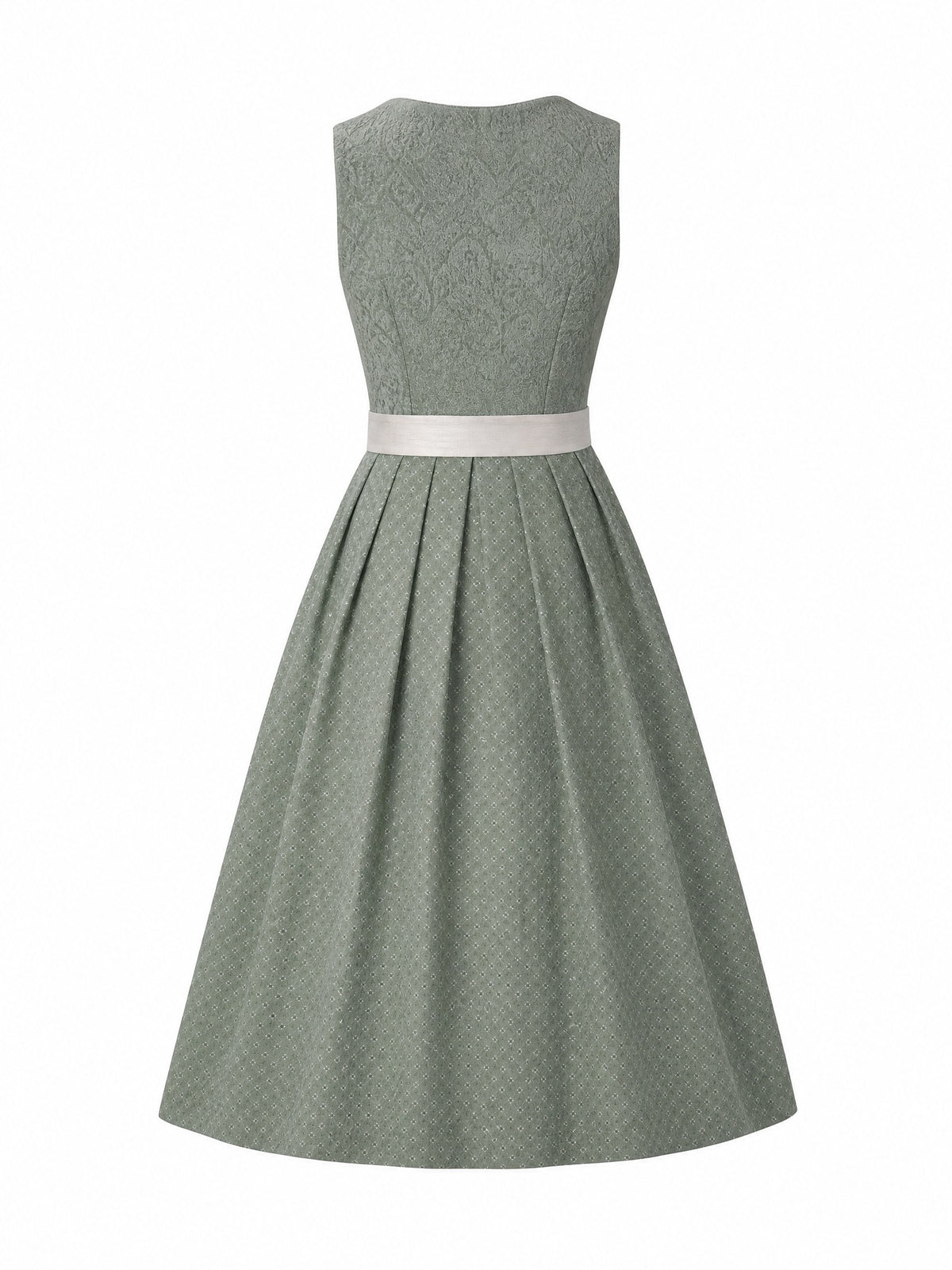 Dirndl Franziska in Mineralgr¨¹n mit Elfenbein Sch¨¹rze - R¨¹ckansicht