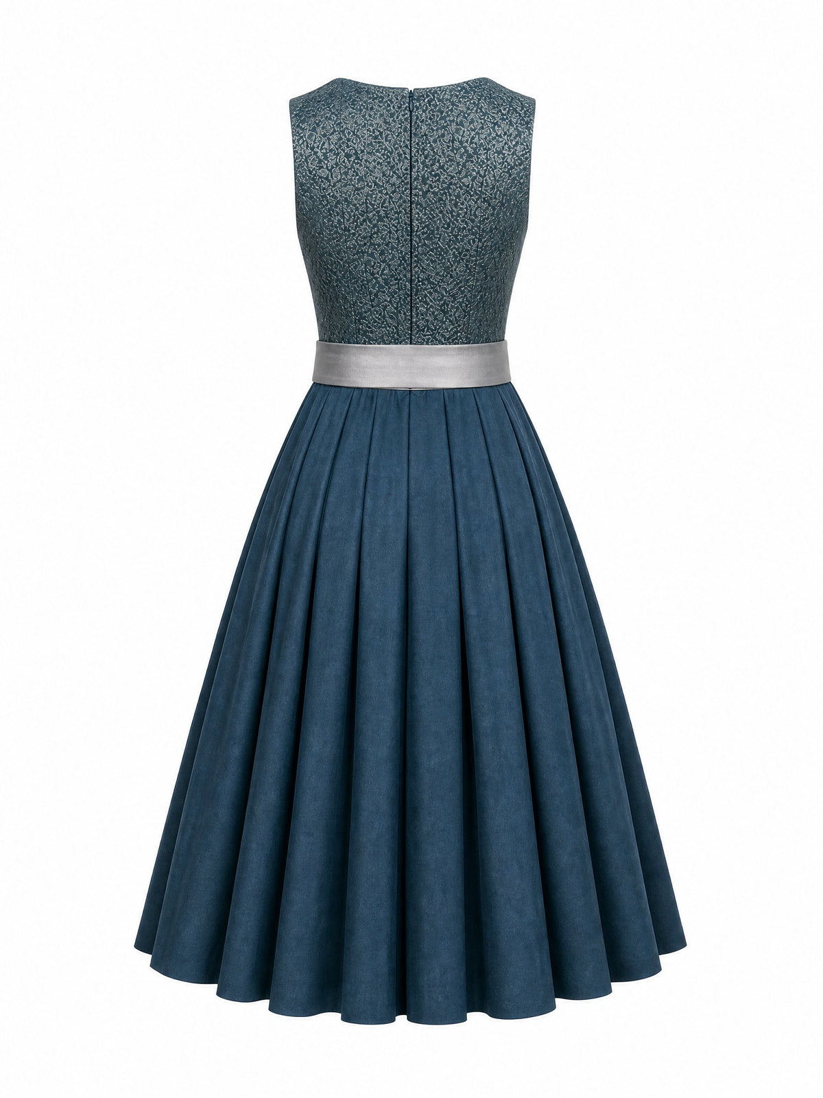 Dirndl Anika in Rauchpetrol mit Pewtergrau Sch¨¹rze - R¨¹ckansicht