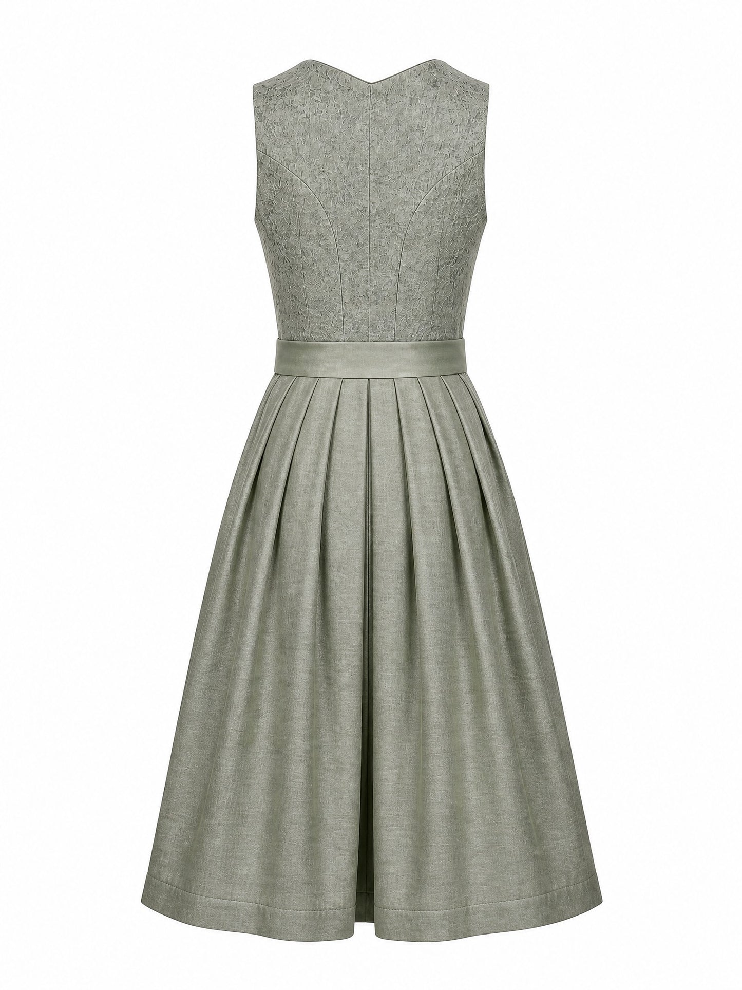 Dirndl Johanna in Flechtengrau mit Salbeigr¨¹n Sch¨¹rze - R¨¹ckansicht