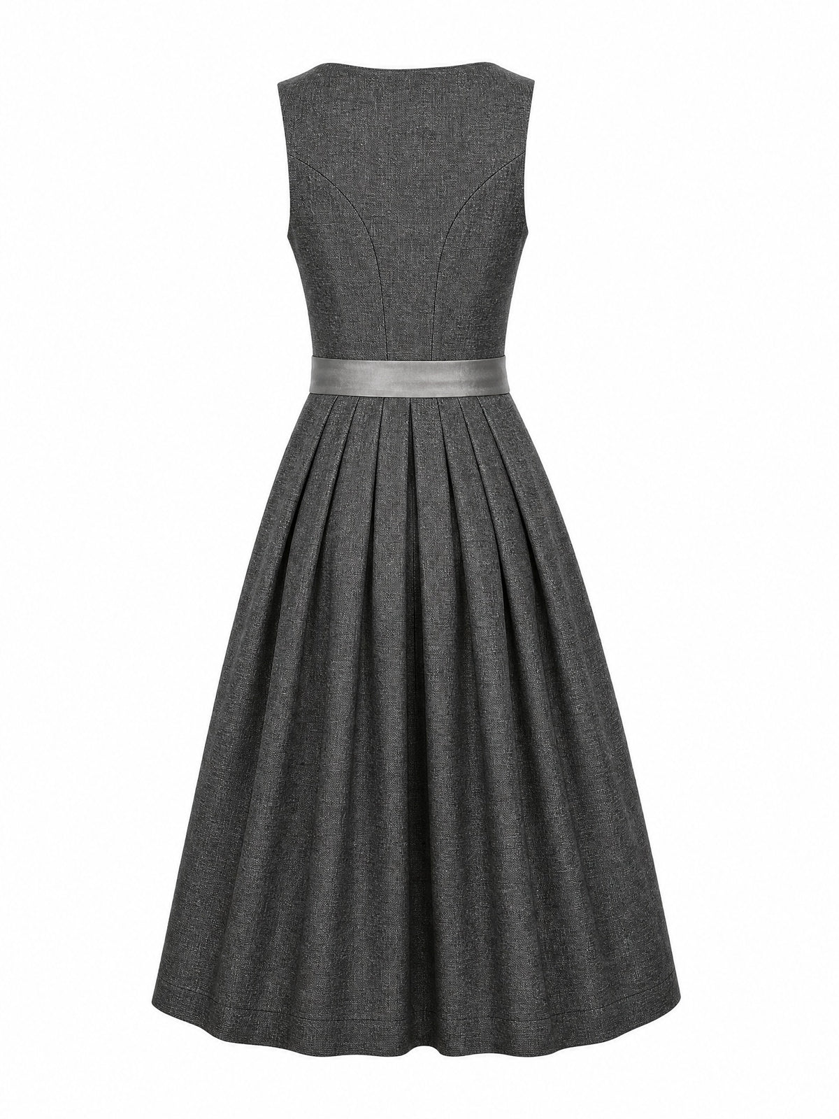 Dirndl Bella in Graphit mit Perlgrau Sch¨¹rze - R¨¹ckansicht