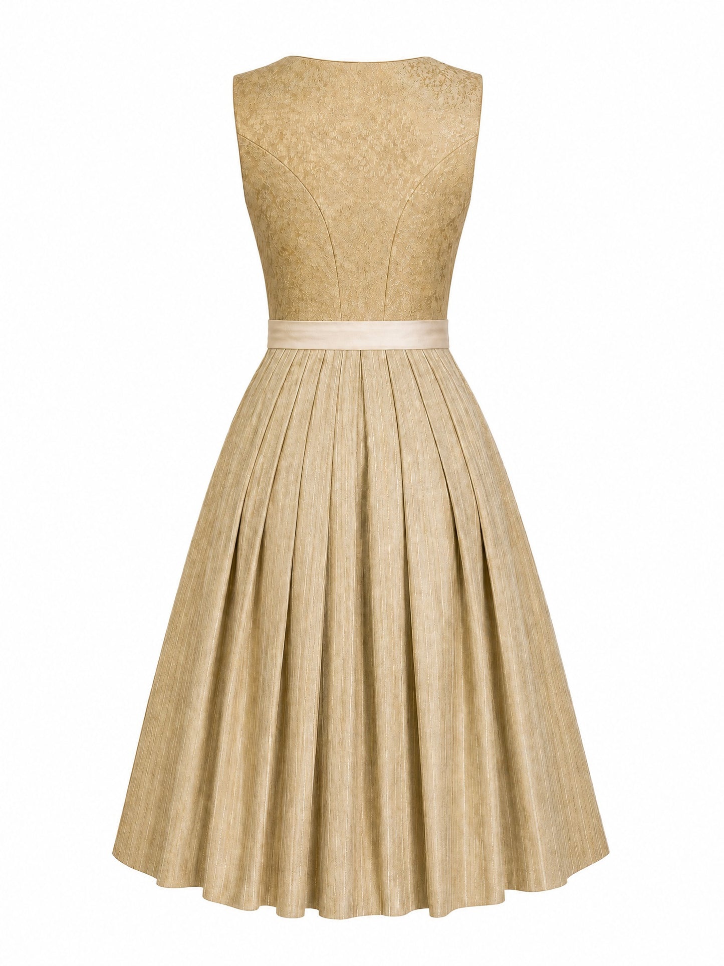 Dirndl Greta in Weizengold mit Elfenbein Sch¨¹rze - R¨¹ckansicht