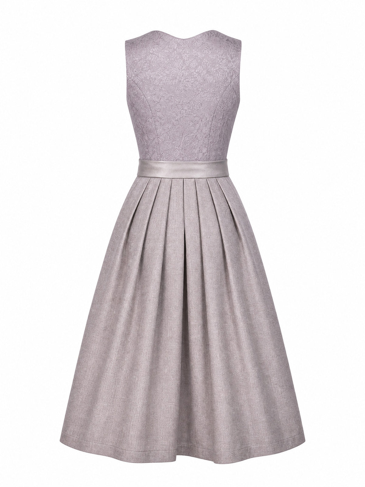 Dirndl Karla in Rauchflieder mit Perlgrau Sch¨¹rze - R¨¹ckansicht