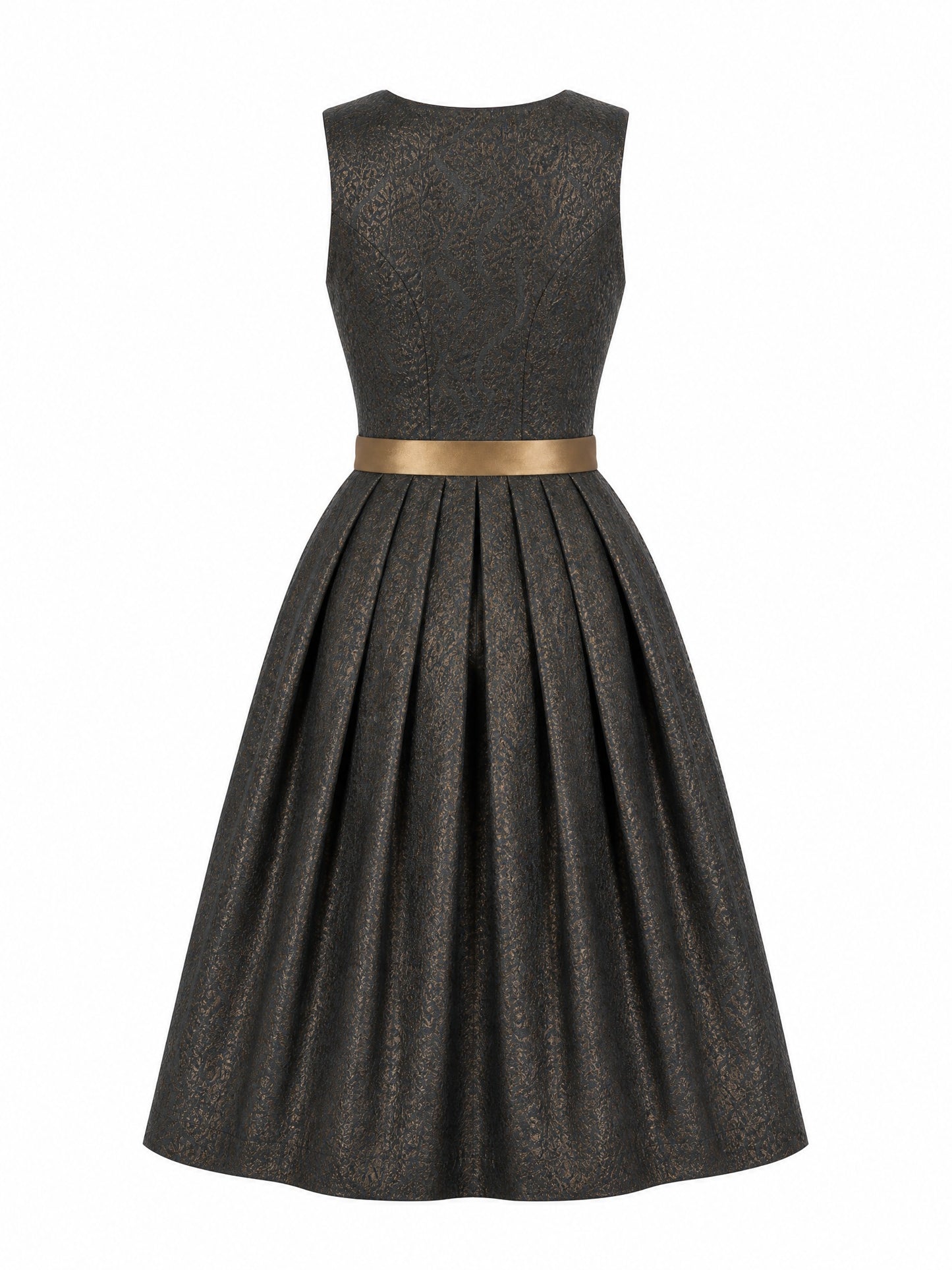 Dirndl Stella in Anthrazit mit Antikgold Sch¨¹rze - R¨¹ckansicht