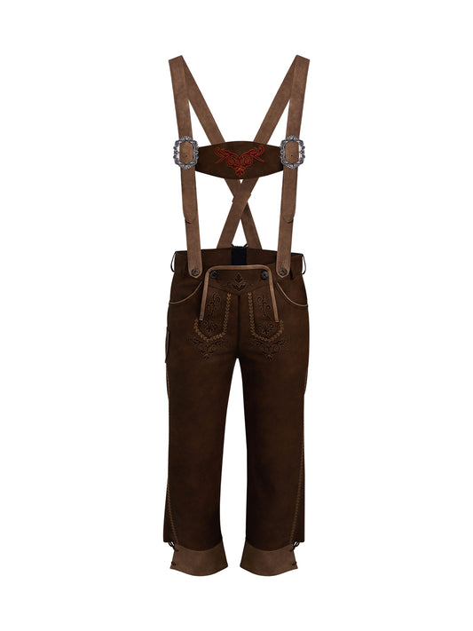 Braun Lederhose Theodor – Stickereien