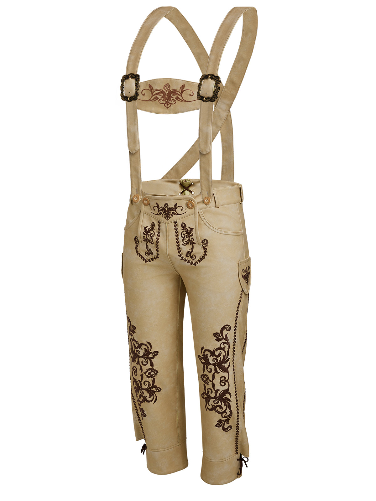 Gelb Lederhose Theodor – Stickereien