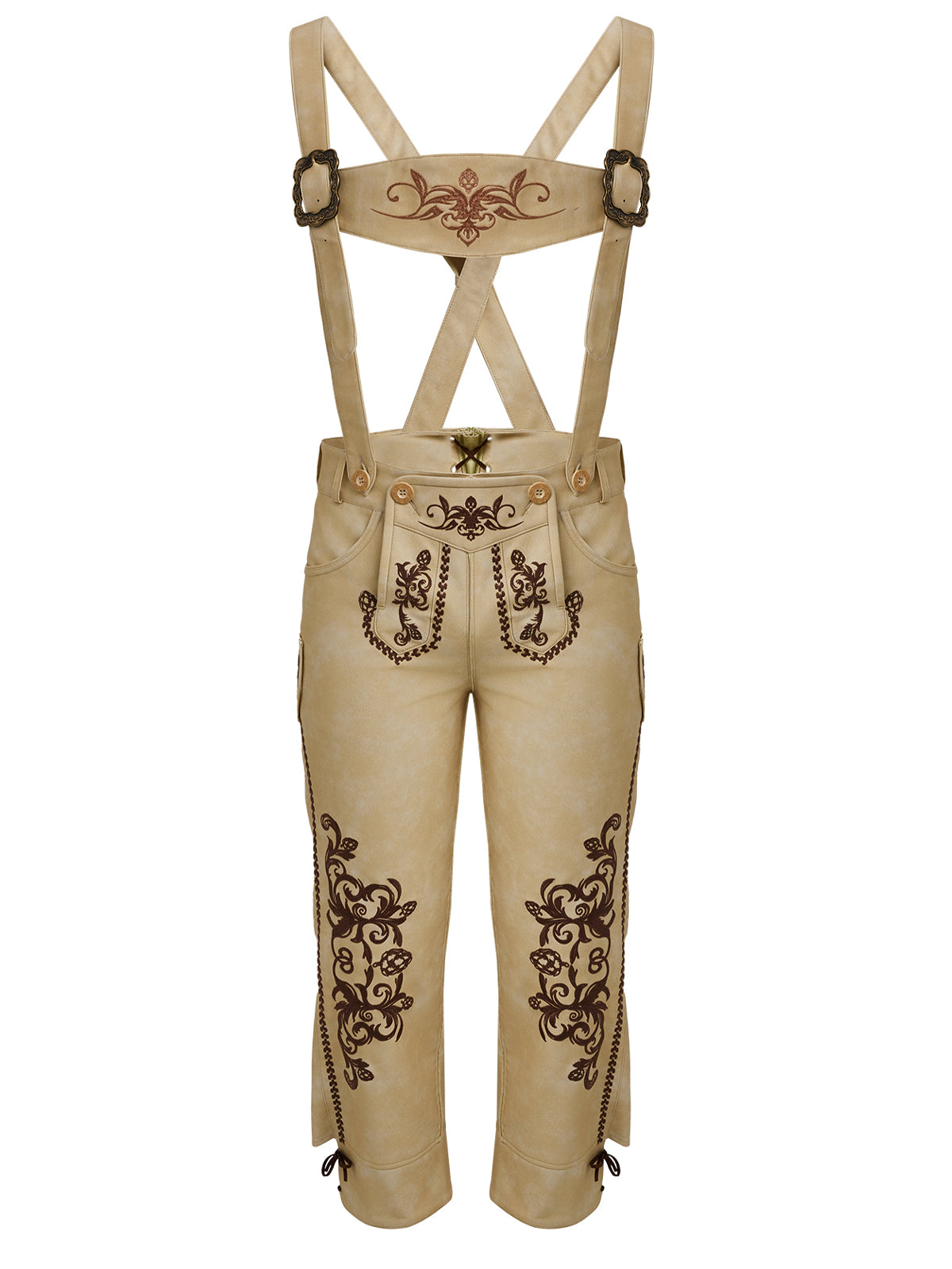 Gelb Lederhose Theodor – Stickereien