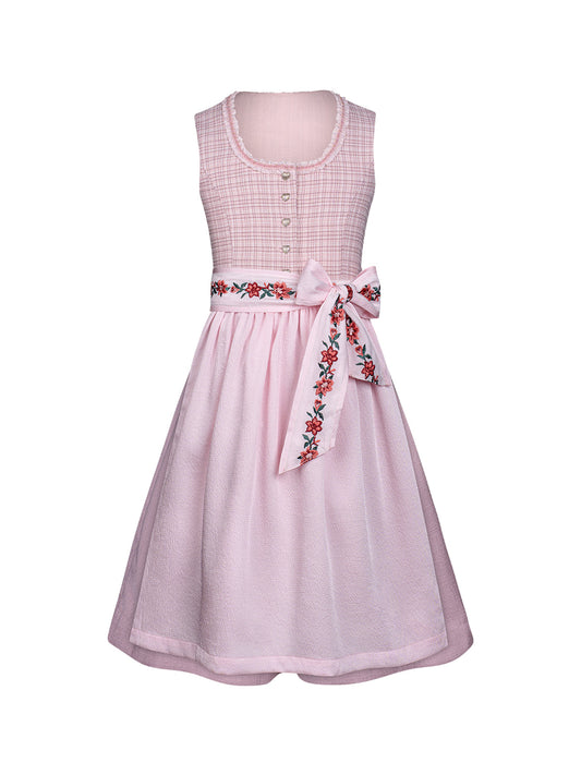 Rosa Kinder-Dirndl Irene – Gerade Linie