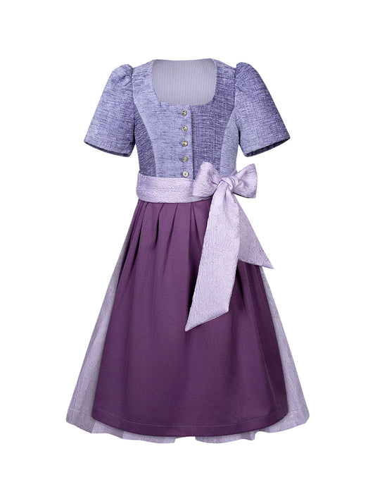 Lila Kinder-Dirndl Ginny – Gerade Linie