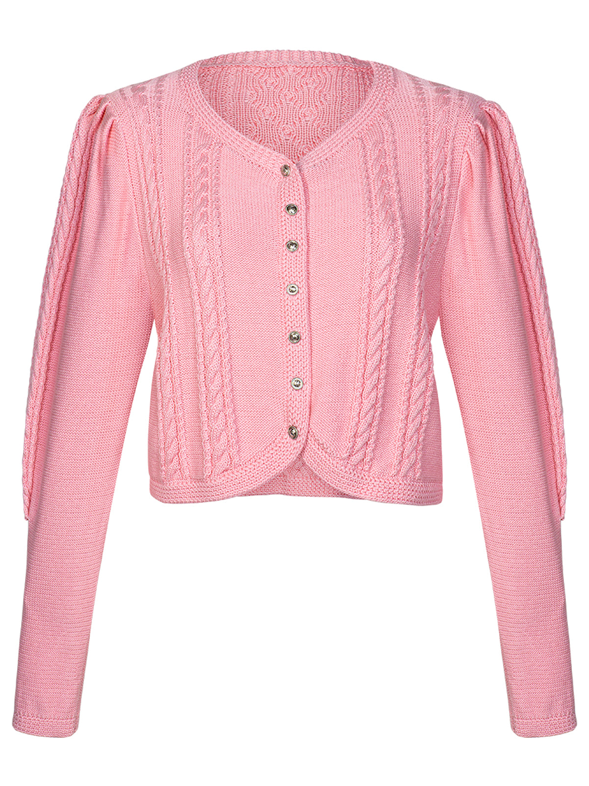 Rosa Trachtenstrick Strickjacke Martha