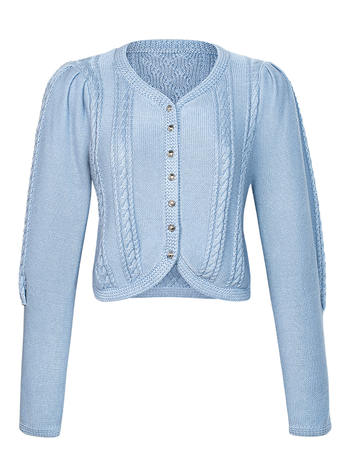 Blau Trachtenstrick Strickjacke Martha