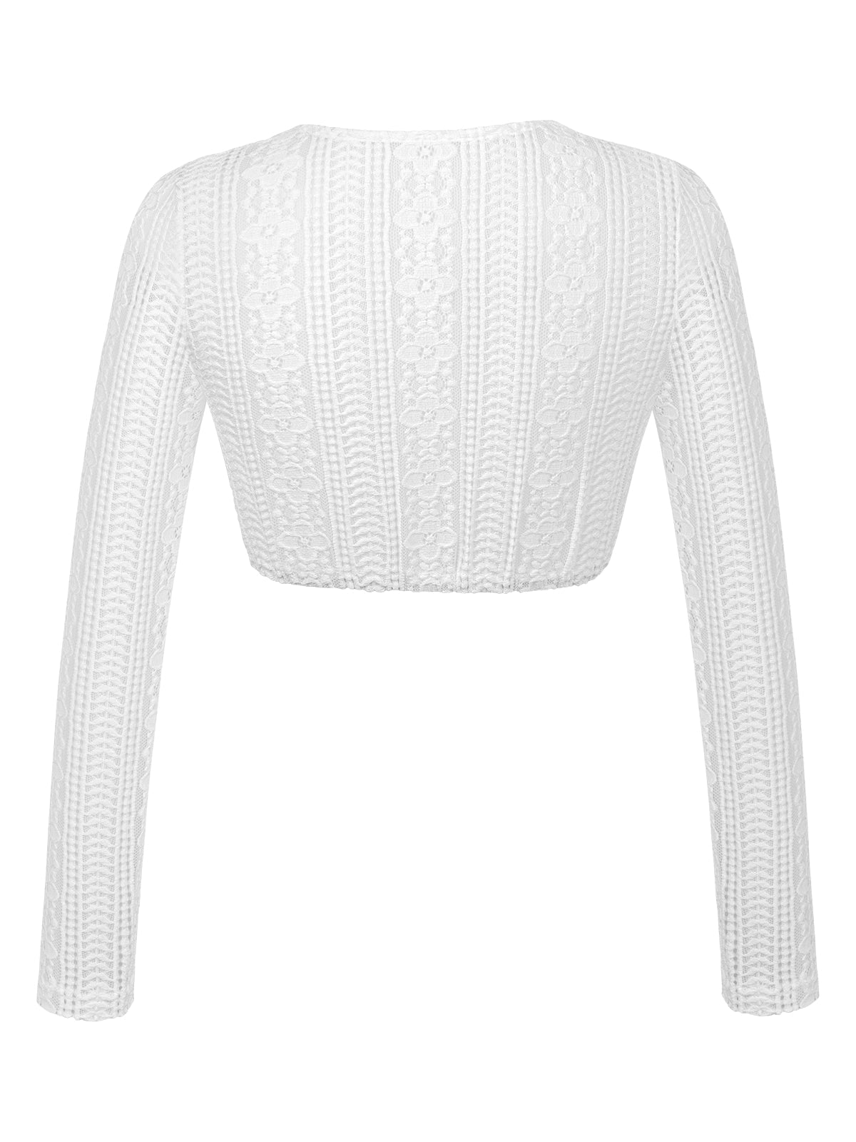 Aney Damen Dirndlbluse in Weiß mit Langarm und Rundhalsausschnitt