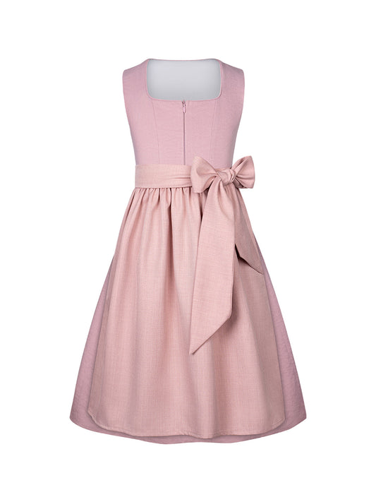 Rosa Kinder-Dirndl Fabia – Gerade Linie