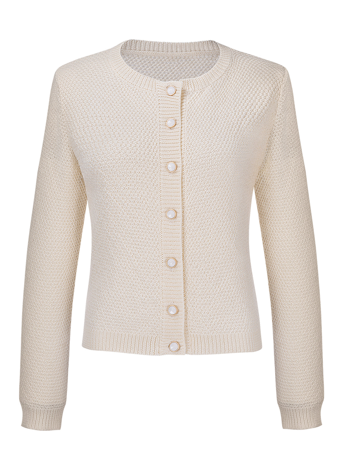 Weiß Trachtenstrick Strickjacke Amalia