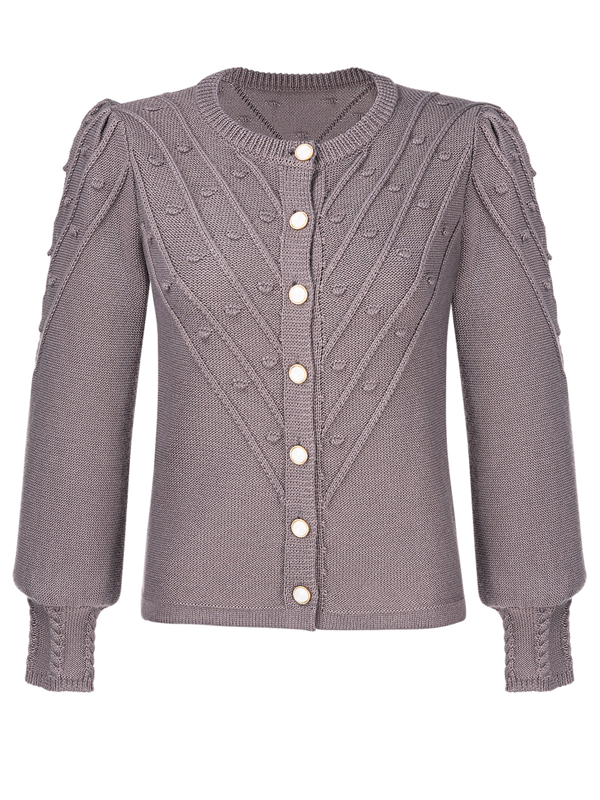Grau Trachtenstrick Strickjacke Renata Grey
