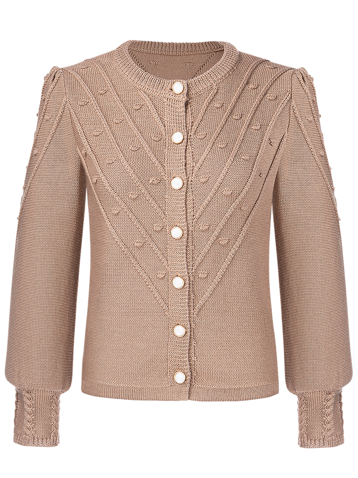 Braun Trachtenstrick Strickjacke Renata