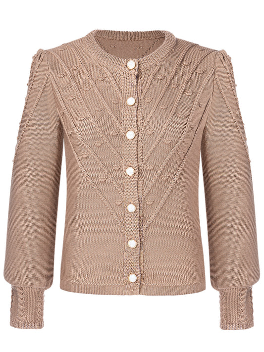 Braun Trachtenstrick Strickjacke Renata