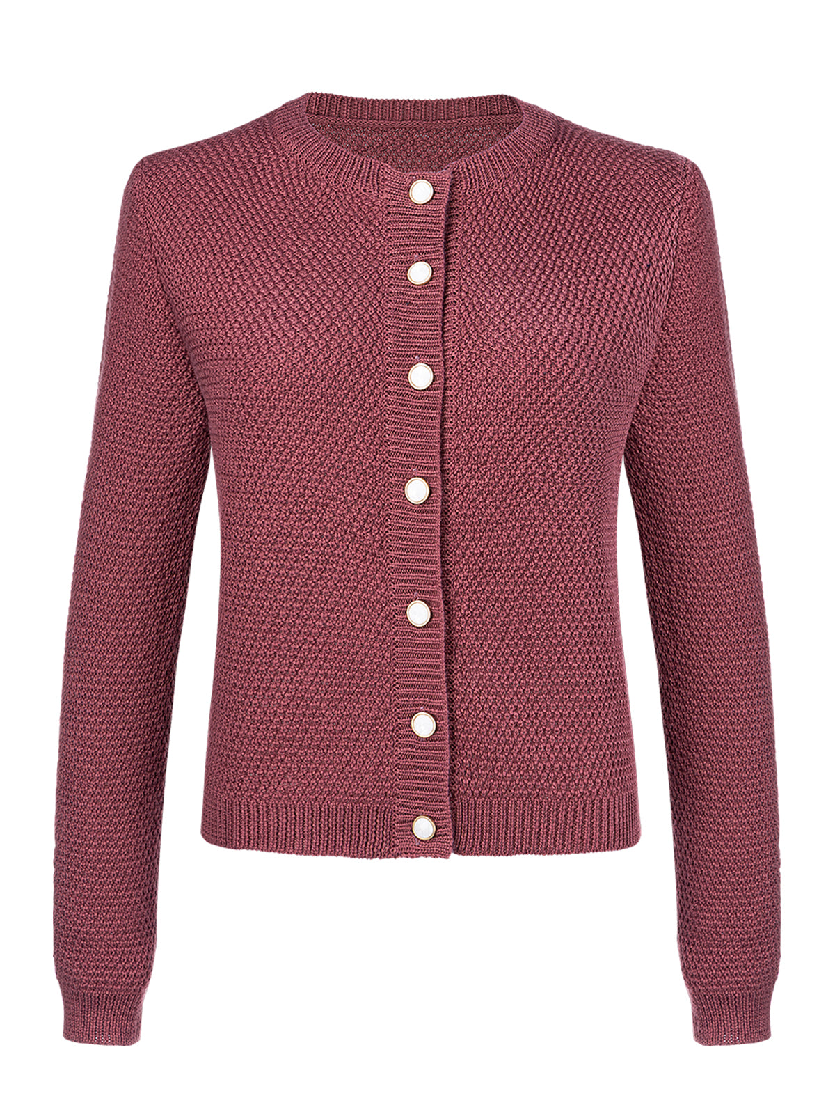 Lila Trachtenstrick Strickjacke Amalia Dusty