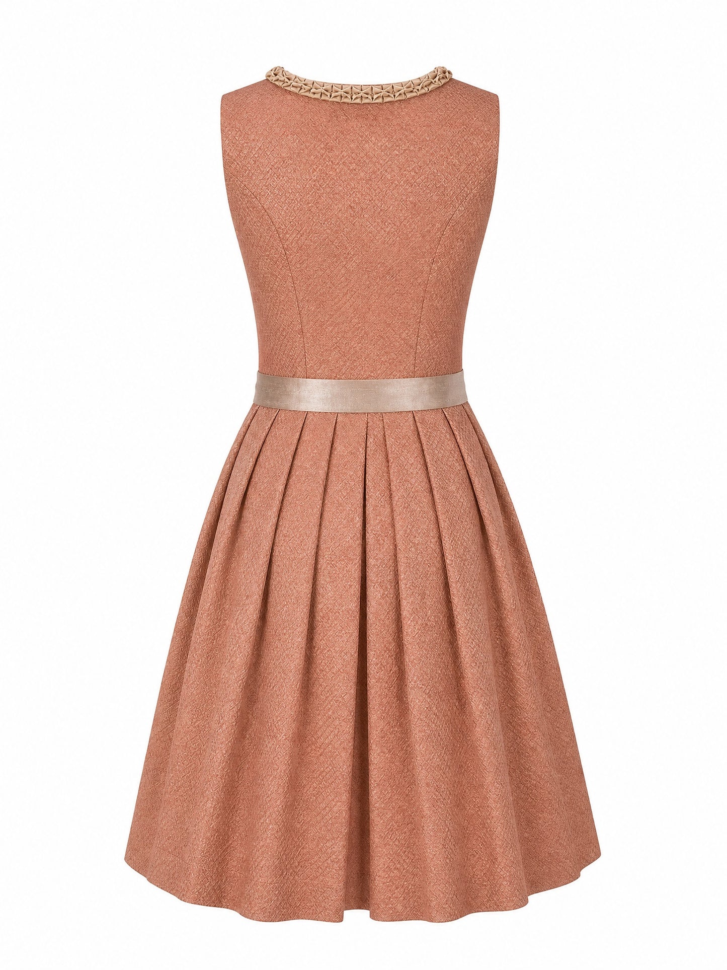 Dirndl Emilia in Terrakotta-Ros¨¦ mit Flachs Sch¨¹rze - R¨¹ckansicht