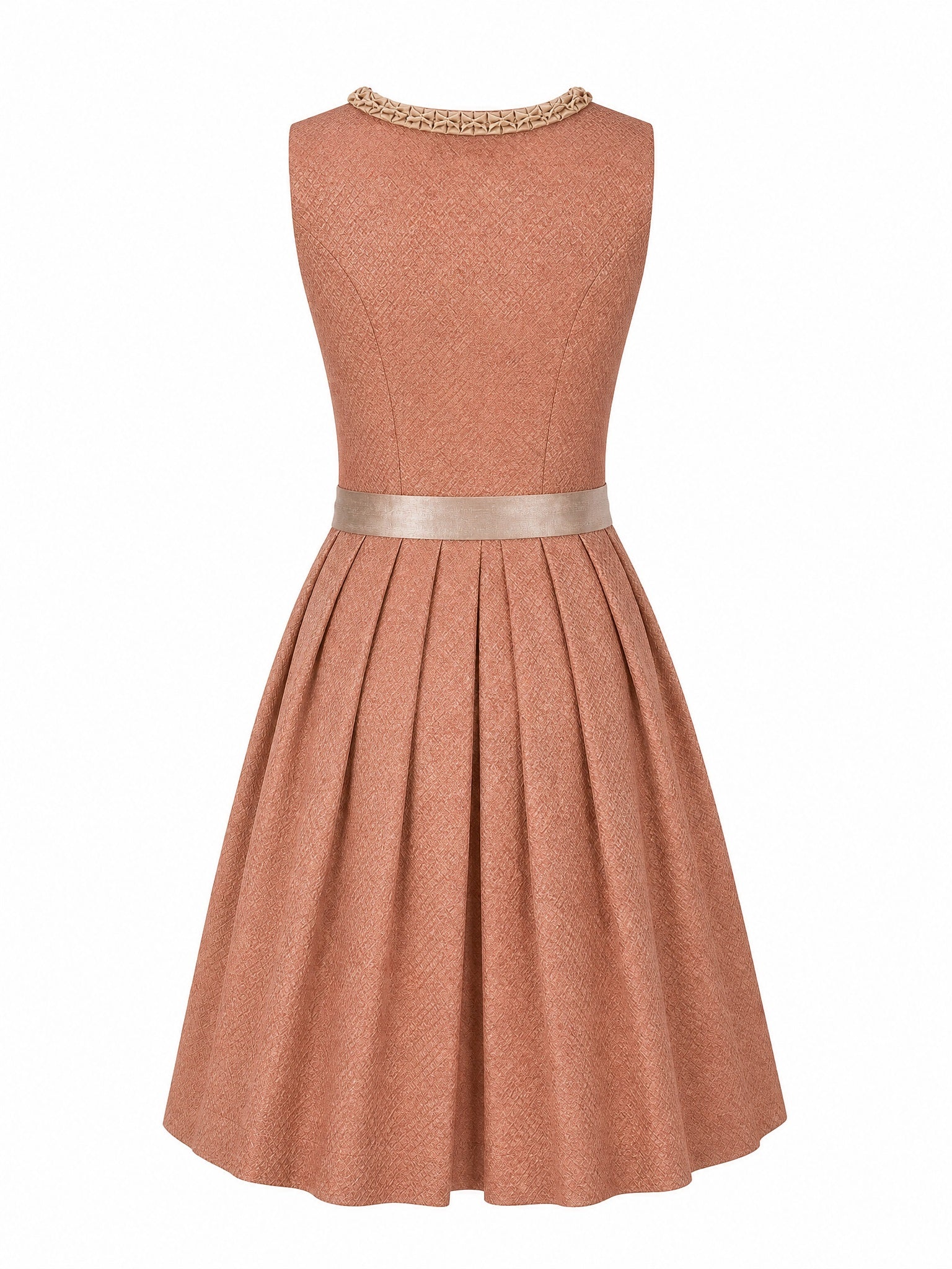 Dirndl Emilia in Terrakotta-Ros¨¦ mit Flachs Sch¨¹rze - R¨¹ckansicht