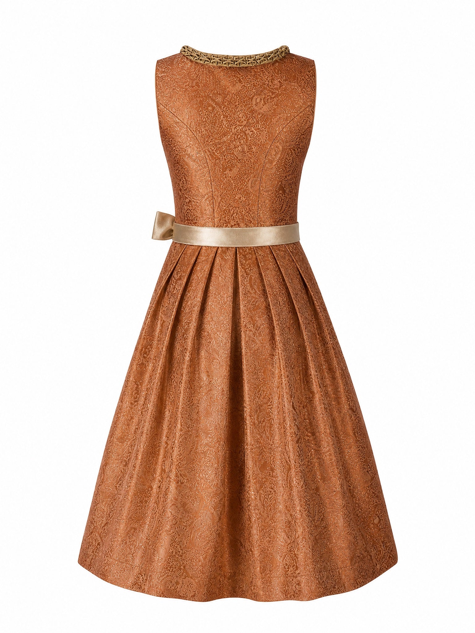 Dirndl Emma in Sienabraun mit Champagner Sch¨¹rze - R¨¹ckansicht