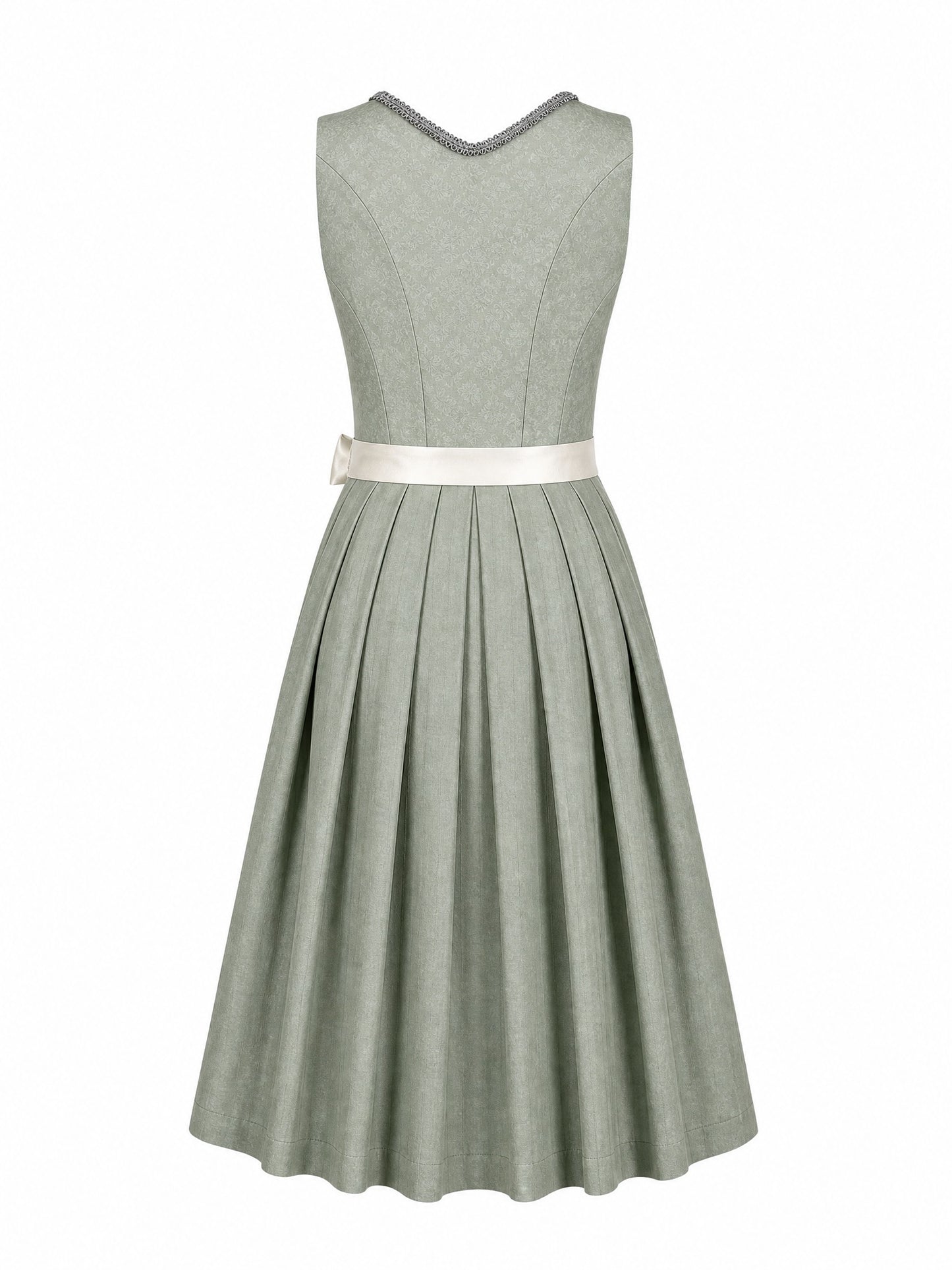 Dirndl Franziska in Mineralgr¨¹n mit Elfenbein Sch¨¹rze - R¨¹ckansicht