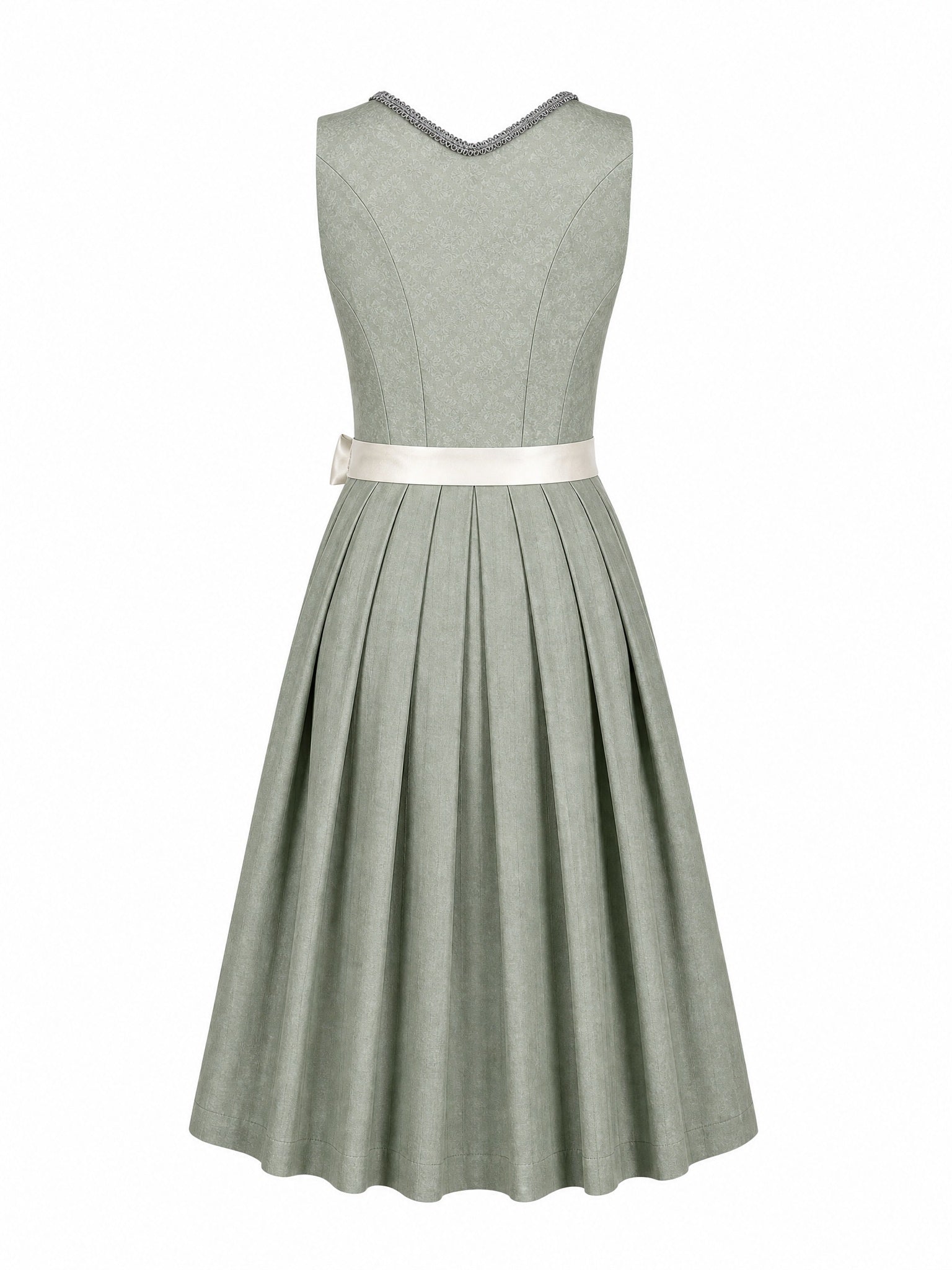 Dirndl Franziska in Mineralgr¨¹n mit Elfenbein Sch¨¹rze - R¨¹ckansicht