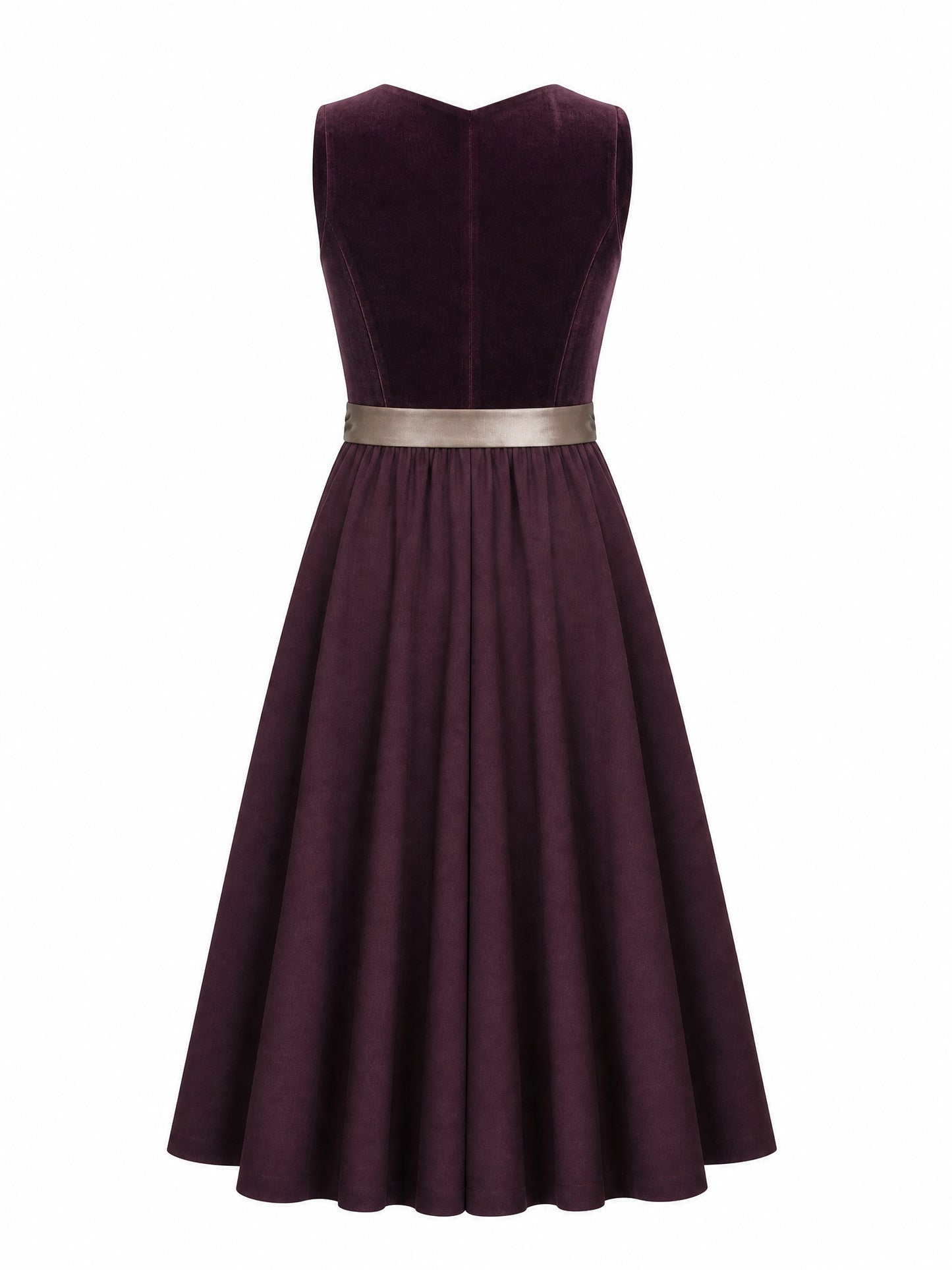 Dirndl Hanna in Brombeere mit Taupe Sch¨¹rze - R¨¹ckansicht