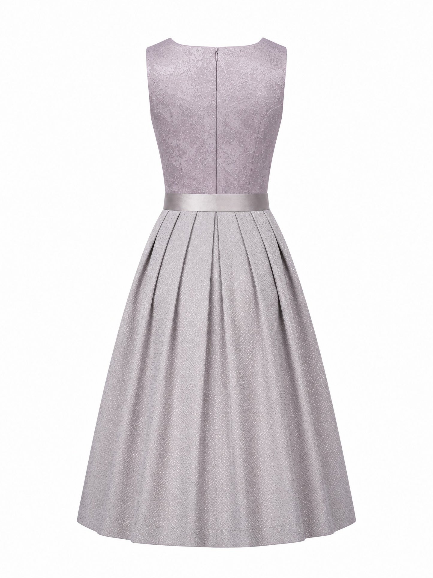 Dirndl Greta in Rauchflieder mit Perlgrau Sch¨¹rze - R¨¹ckansicht