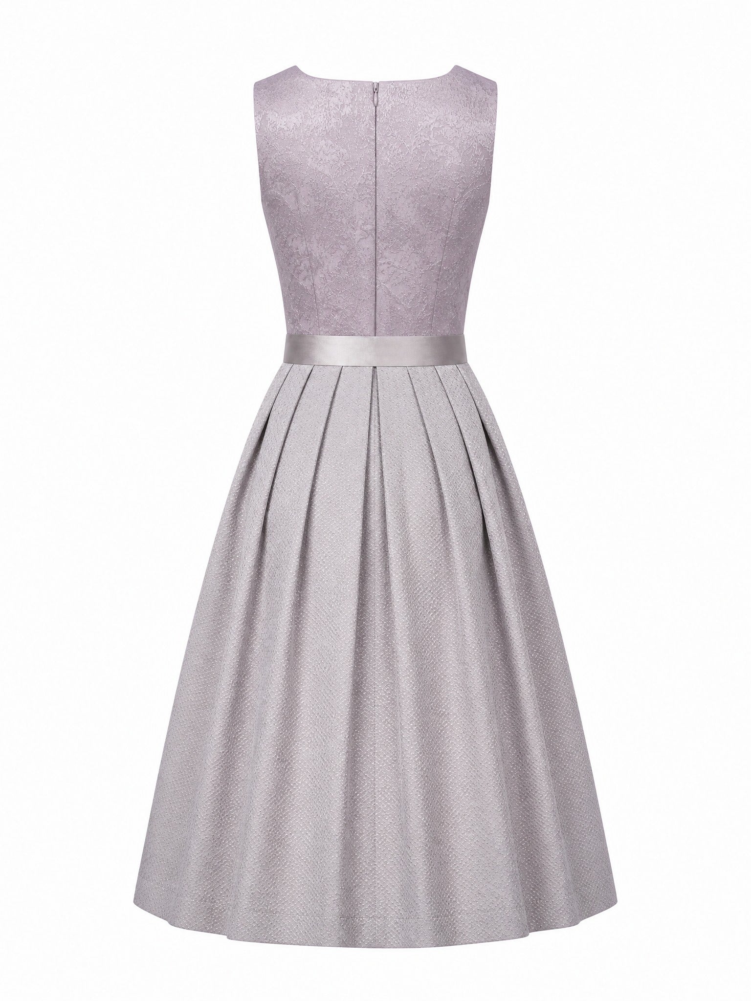 Dirndl Greta in Rauchflieder mit Perlgrau Sch¨¹rze - R¨¹ckansicht