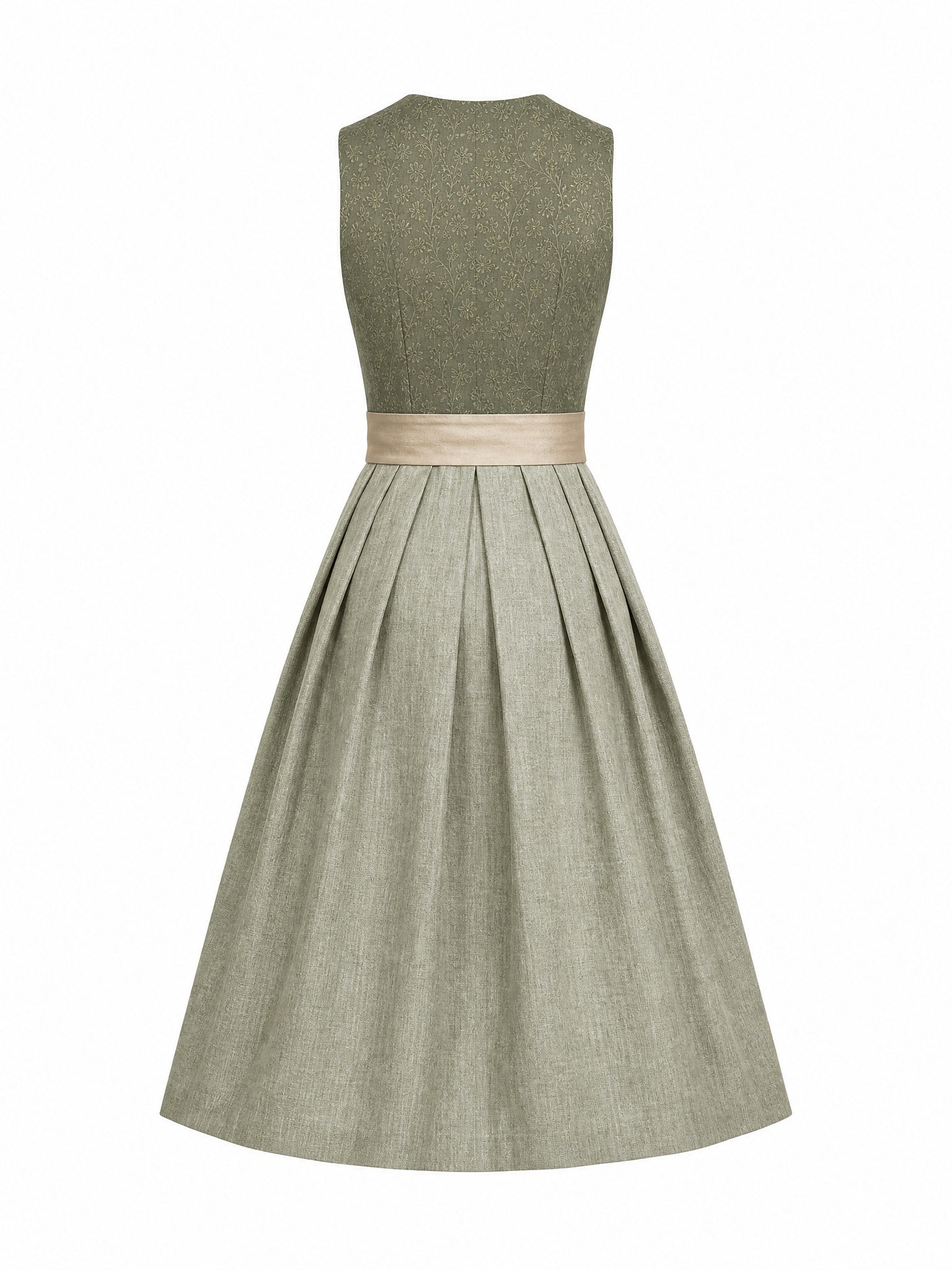 Dirndl Julia in Moosgr¨¹n mit Warmer Sand Sch¨¹rze - R¨¹ckansicht