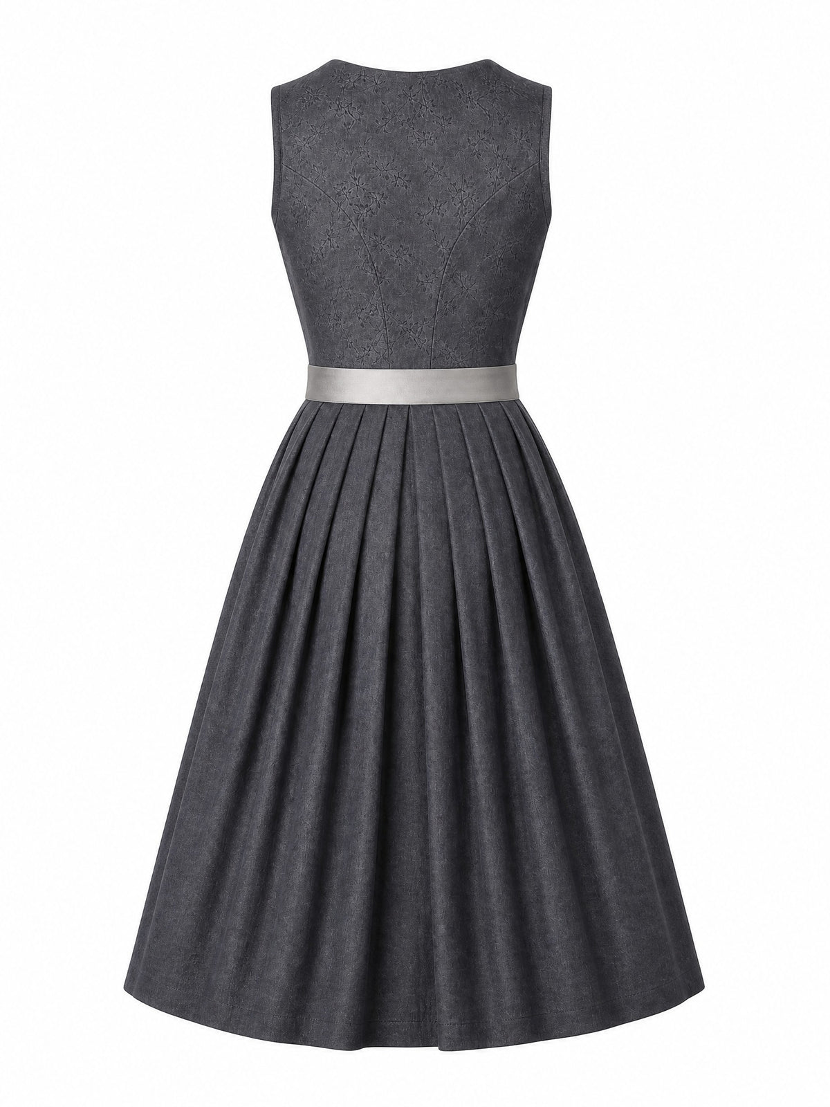 Dirndl Nela in Graphit mit Perlgrau Sch¨¹rze - R¨¹ckansicht