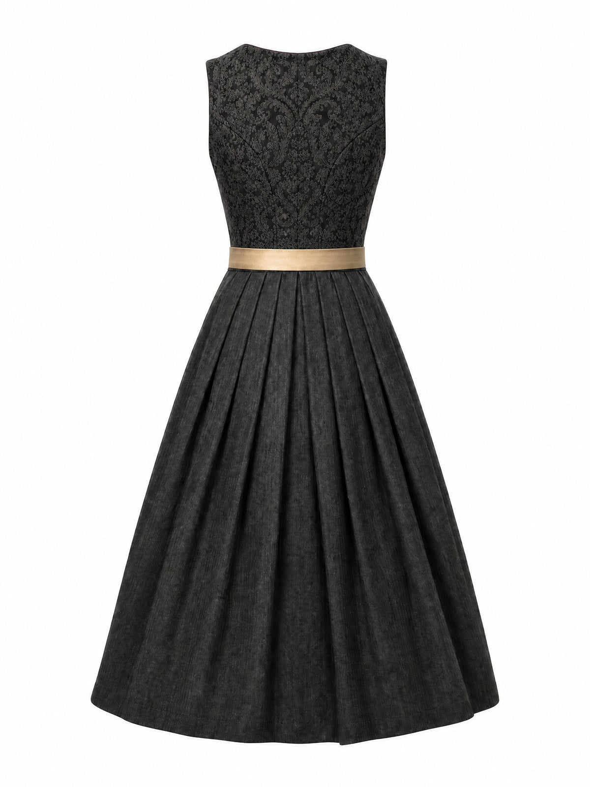 Dirndl Nora in Anthrazit mit Antikgold Sch¨¹rze - R¨¹ckansicht