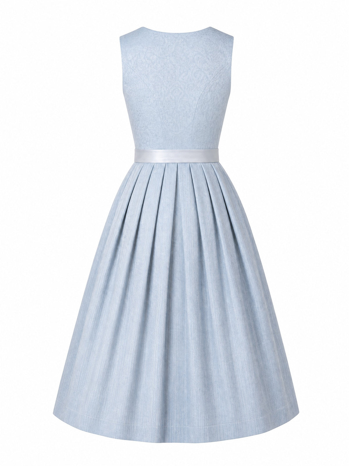 Dirndl Sina in Puderblau mit Silber Sch¨¹rze - R¨¹ckansicht