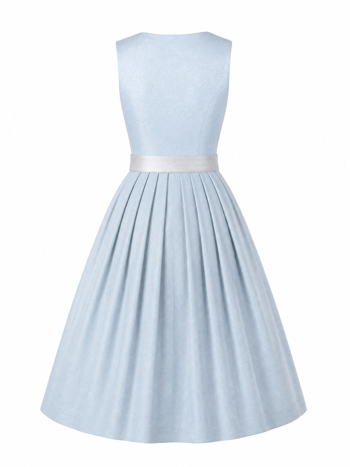Dirndl Sophia in Eisblau mit Perlgrau Sch¨¹rze - R¨¹ckansicht