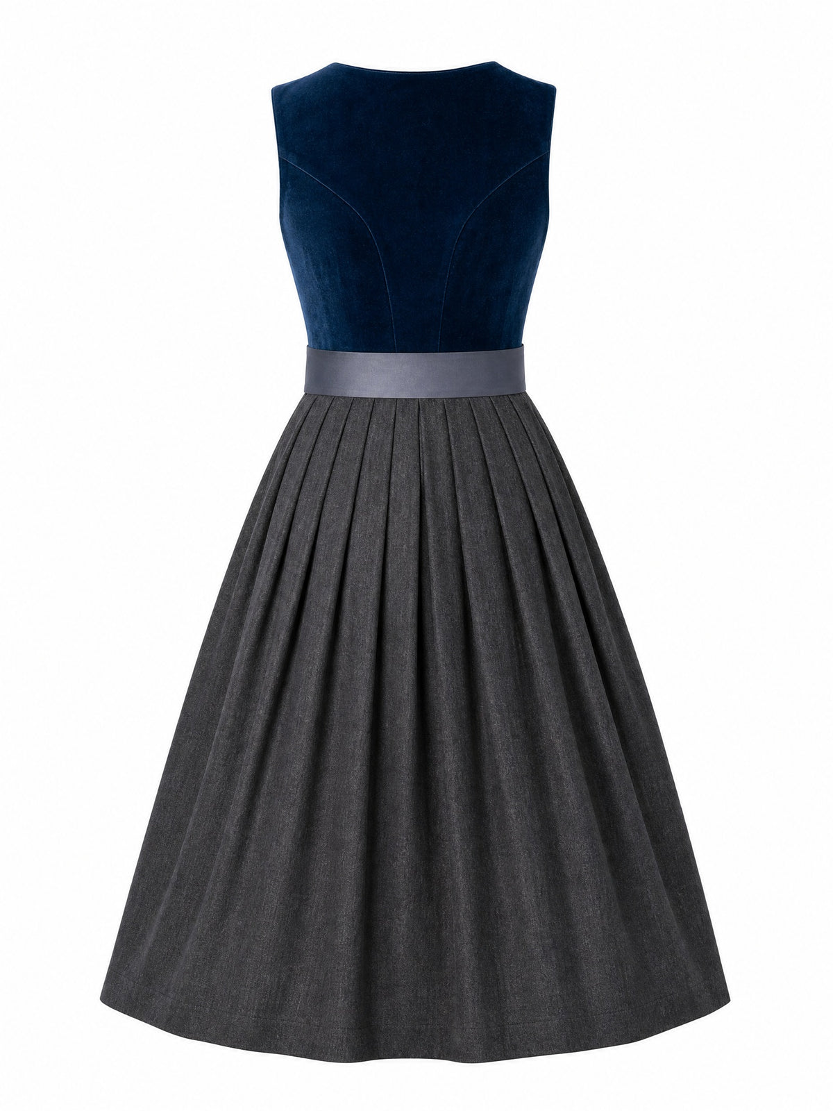 Dirndl Thea in Dunkelpetrol mit Schiefergrau Sch¨¹rze - R¨¹ckansicht