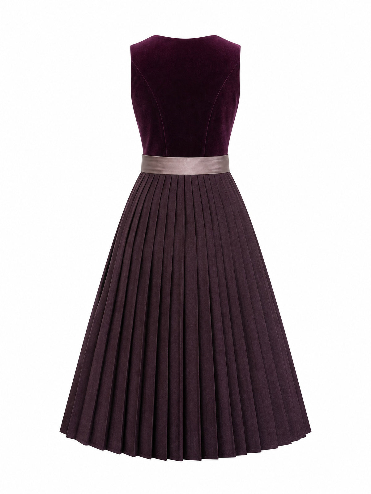Dirndl Lena in Brombeere mit Taupe Sch¨¹rze - R¨¹ckansicht