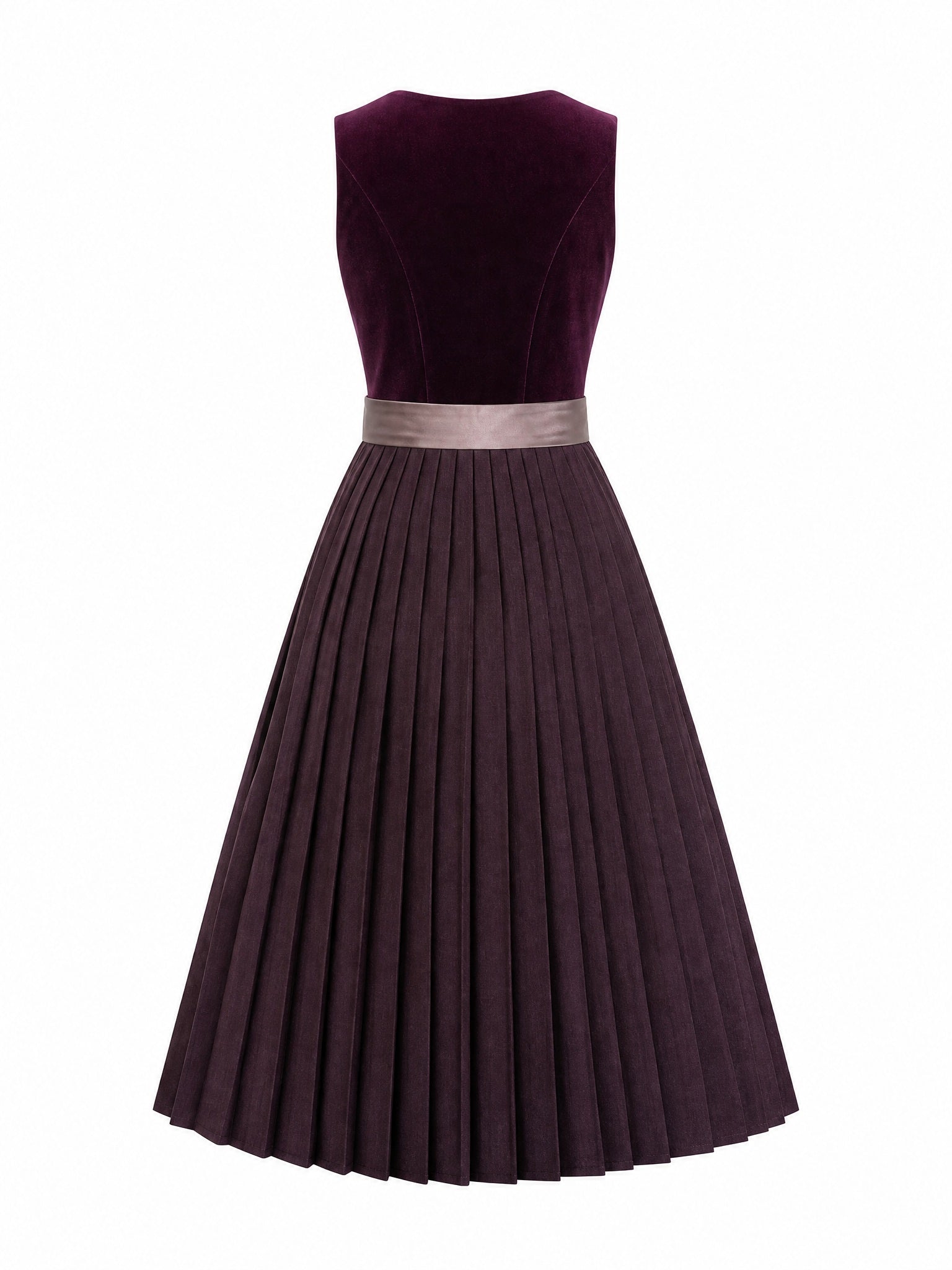 Dirndl Lena in Brombeere mit Taupe Sch¨¹rze - R¨¹ckansicht