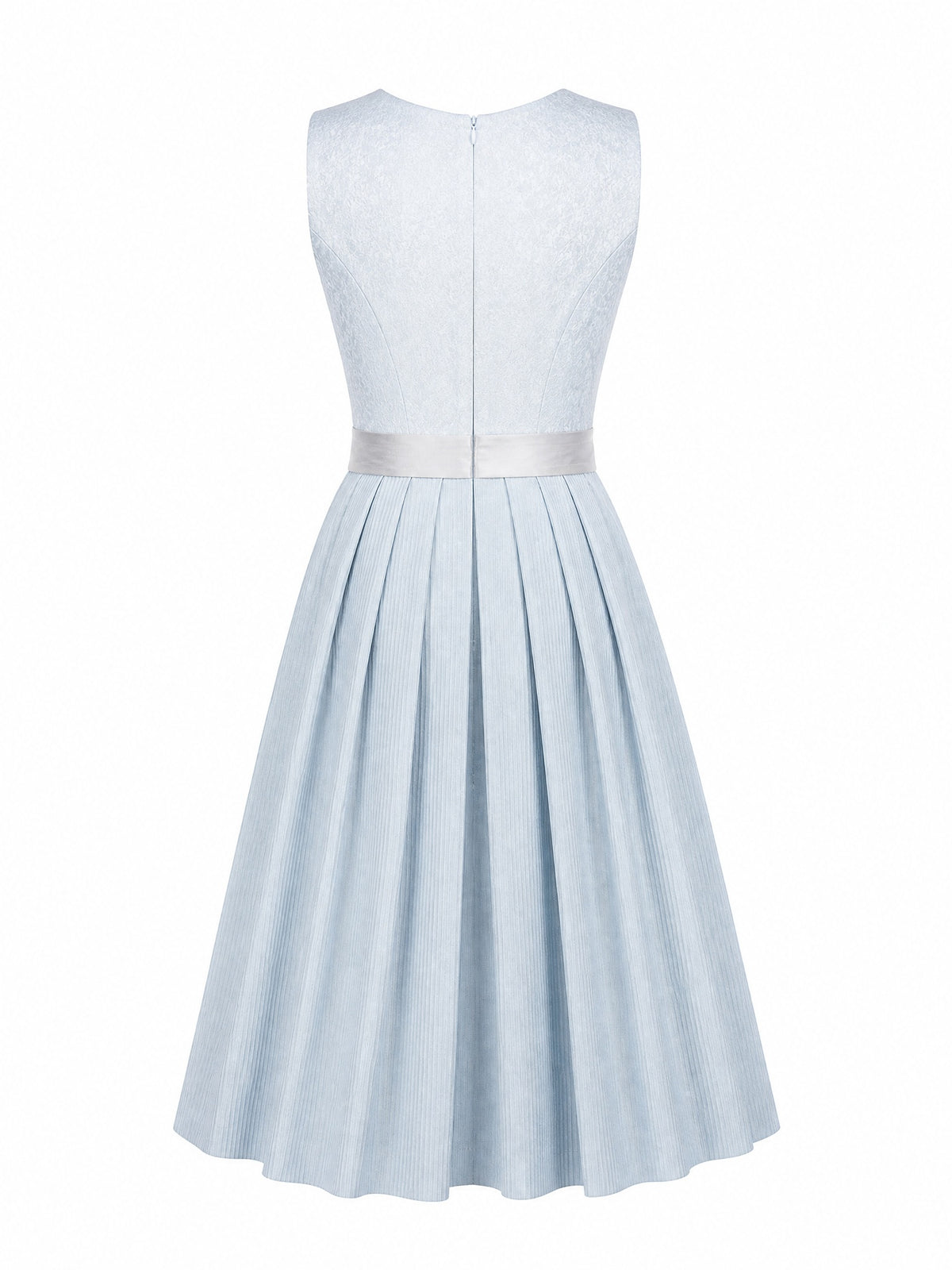 Dirndl Alina in Eisblau mit Perlgrau Sch¨¹rze - R¨¹ckansicht