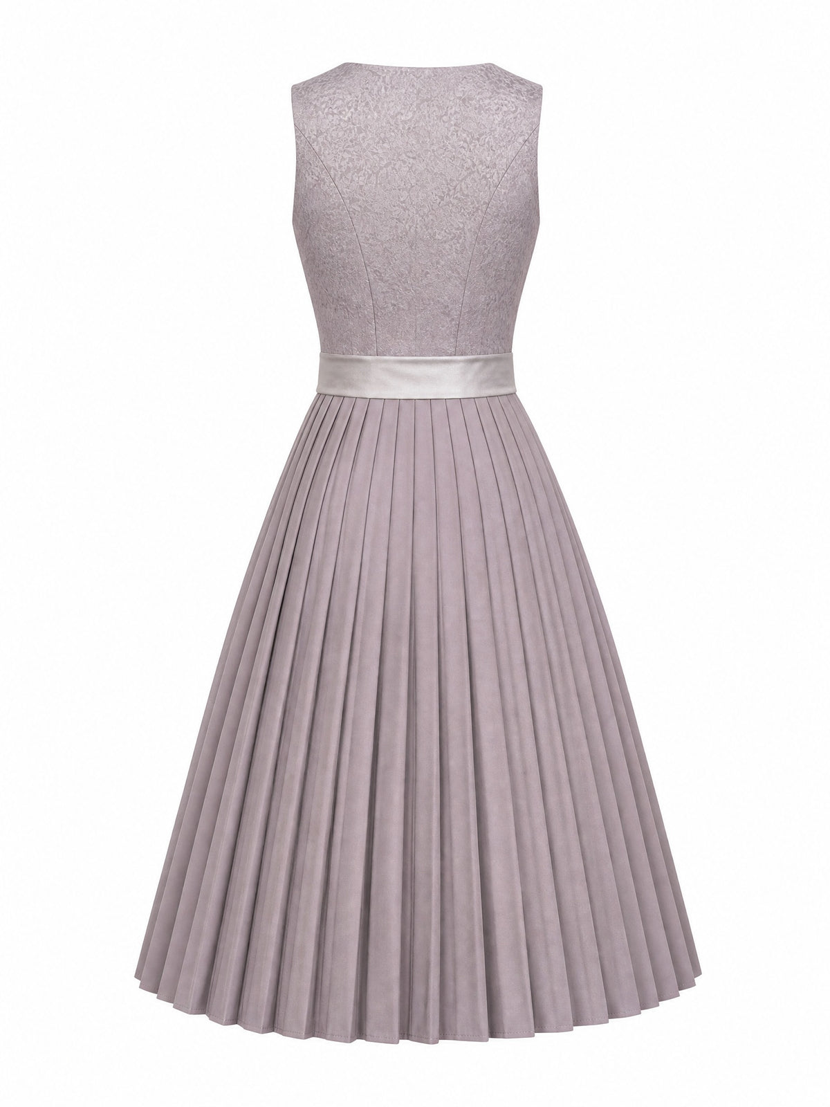 Dirndl Ella in Rauchflieder mit Perlgrau Sch¨¹rze - R¨¹ckansicht