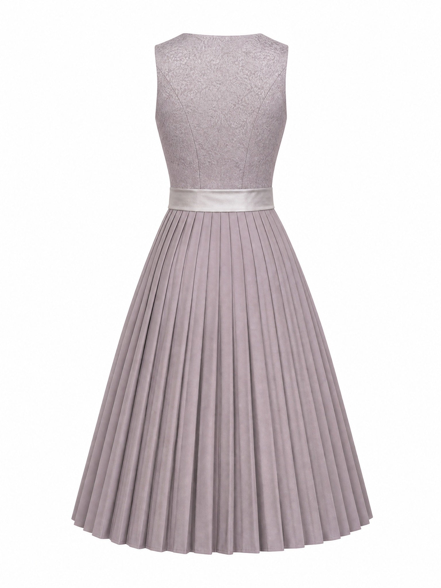 Dirndl Ella in Rauchflieder mit Perlgrau Sch¨¹rze - R¨¹ckansicht